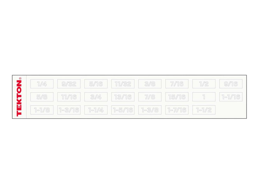 TEKTON Modular Wrench Organizer Label Sheet (1/4 - 1-1/2 in.) | OTM27001 Main image
