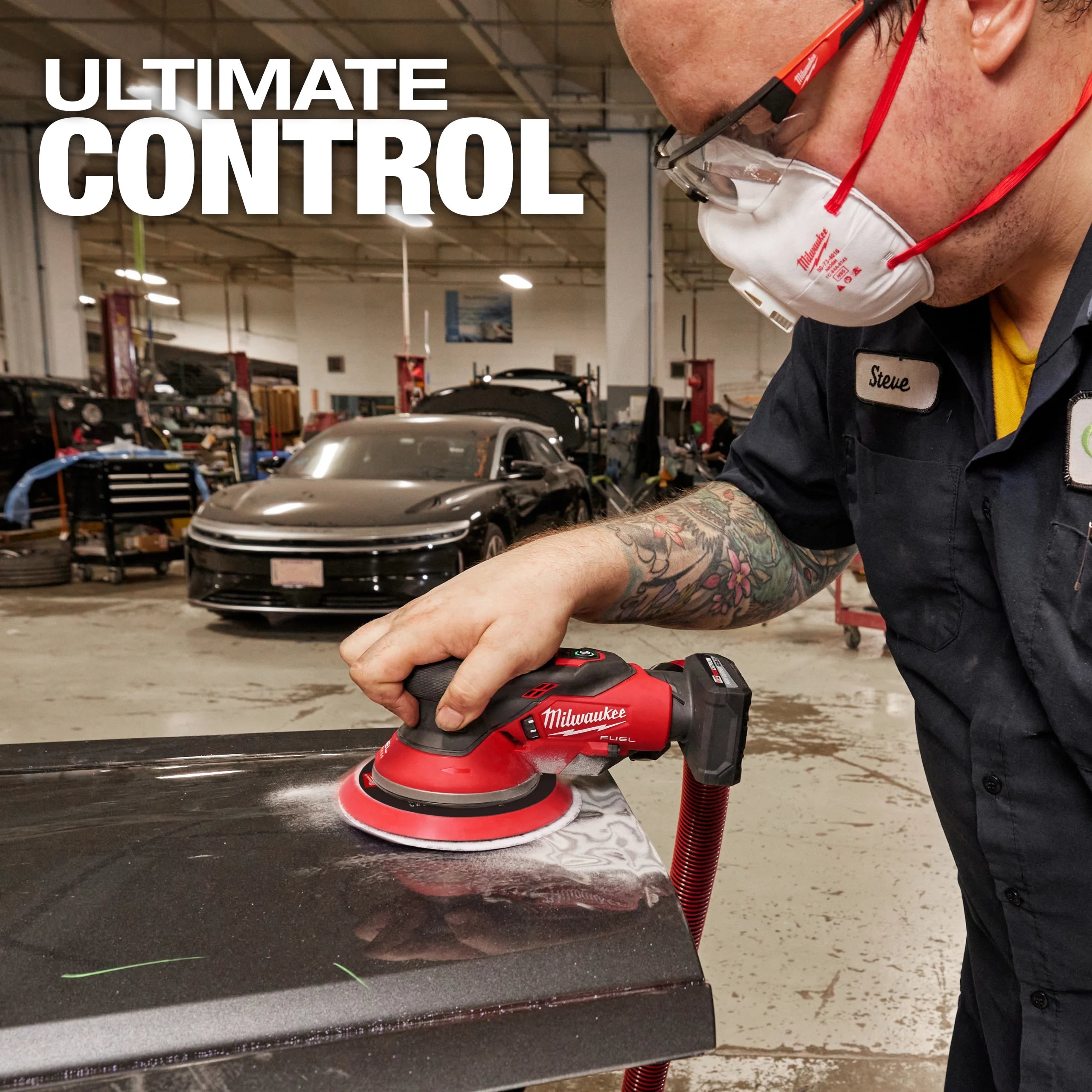 Milwaukee Tool Milwaukee Tool M12 FUEL 6 Inch Lithium-Ion Brushless Cordless 6 in. Random Orbital Sander (3/16 Inch Orbit) Kit