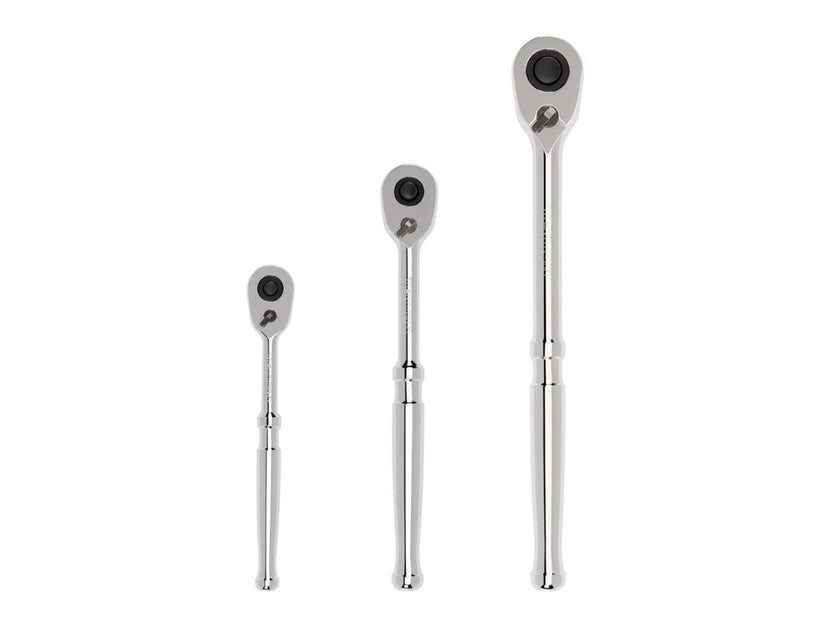 TEKTON 1/4, 3/8, 1/2 Inch Drive Quick-Release Ratchet Set (3-Piece) | SRH91100 Main image