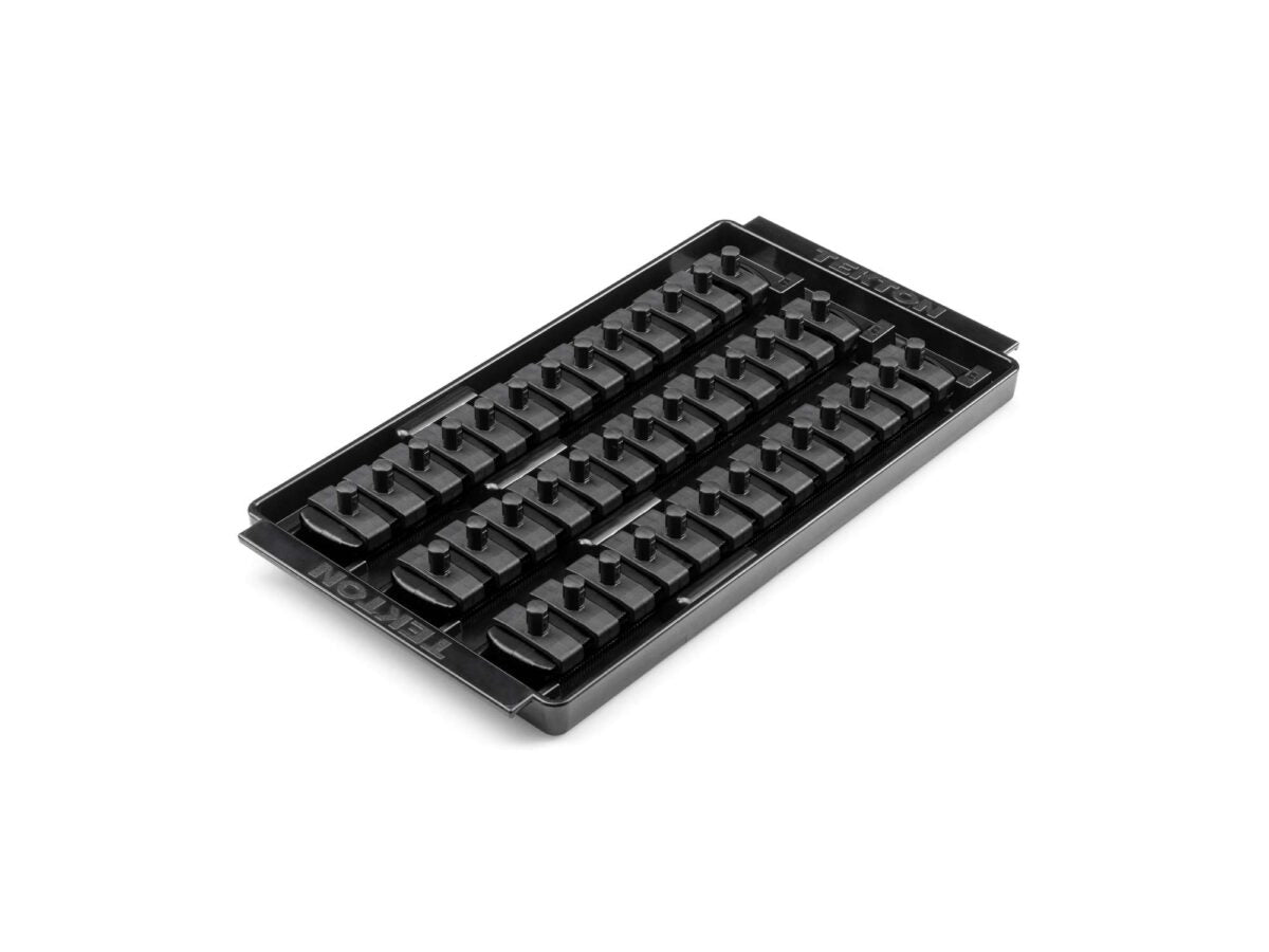 TEKTON 1/4 Inch Drive 3-Rail Socket Organizer Set, Black (39-Tool) | OST05239