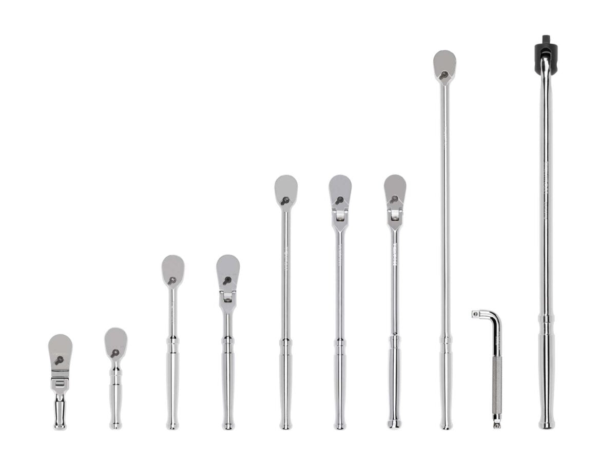 TEKTON 3/8 Inch Drive Ratchet, L-Handle, and Breaker Bar Set (10-Piece) | SDR99103 Main image
