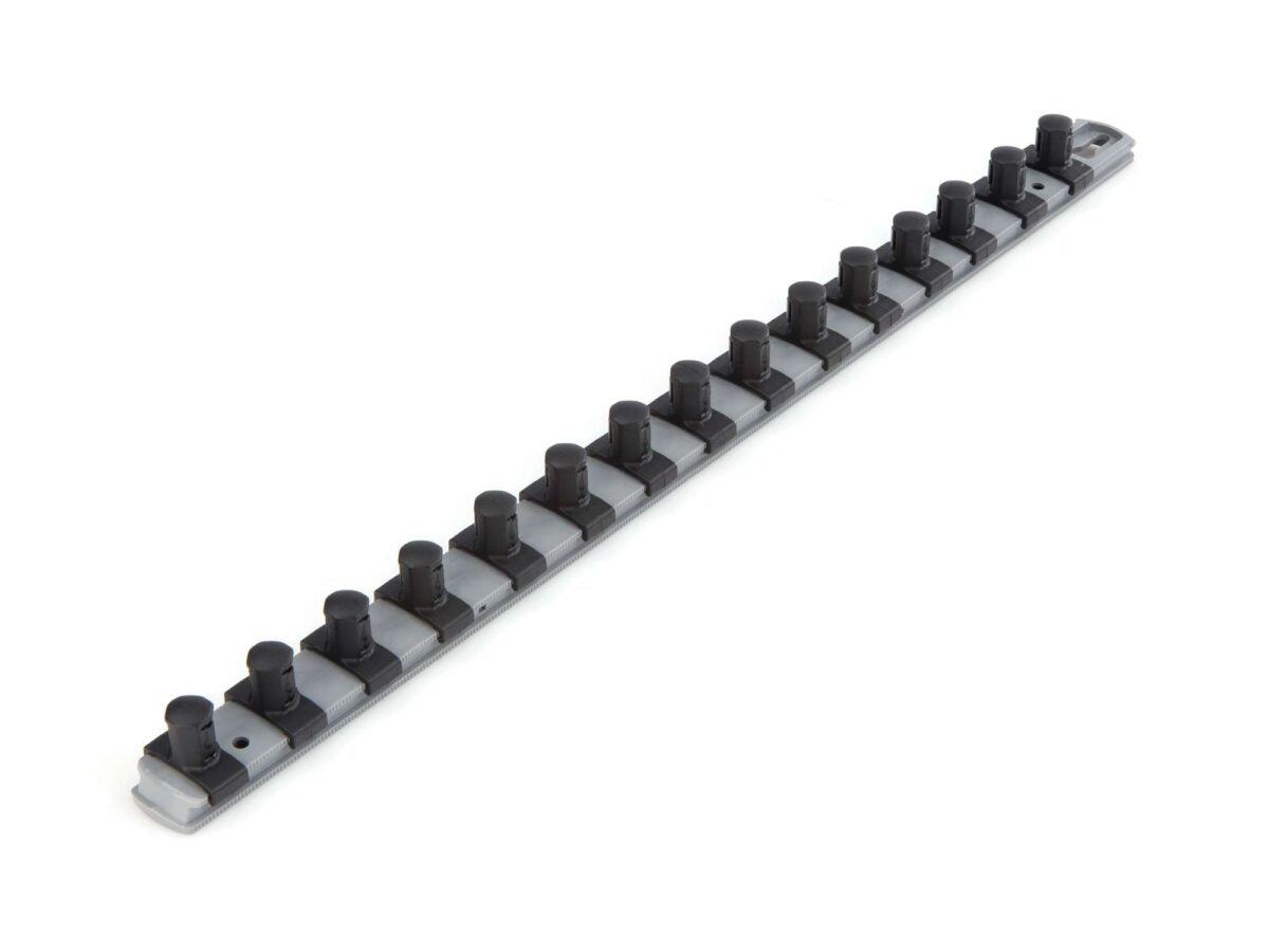 TEKTON 1/2 Inch Drive x 18 Inch Socket Rail, 15 Clips (Gray) | OSR23315 Main image