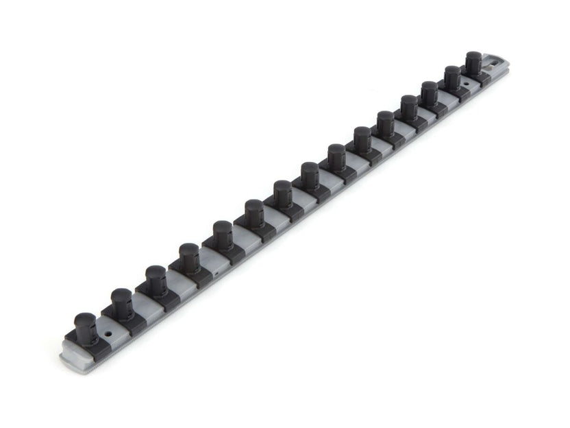 TEKTON 1/2 Inch Drive x 18 Inch Socket Rail, 15 Clips (Gray) | OSR23315 Main image