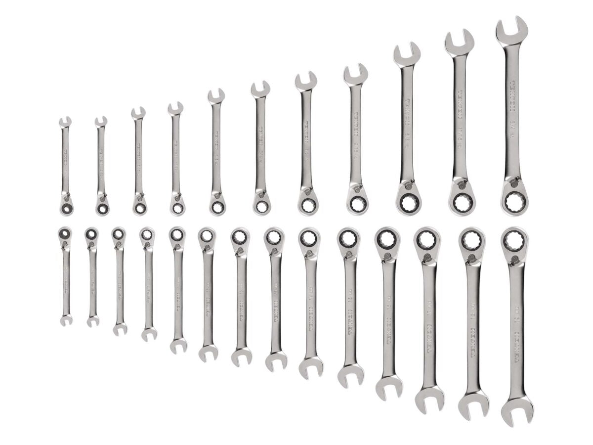 TEKTON Reversible 12-Point Ratcheting Combination Wrench Set, 25-Piece (1/4-3/4 in., 6-19 mm) | WRC94004 Main image