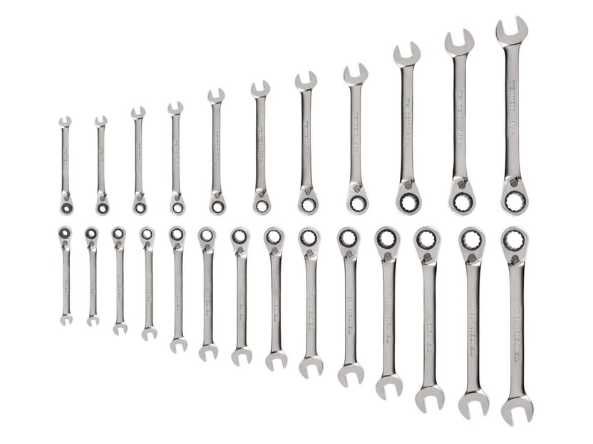 TEKTON Reversible 12-Point Ratcheting Combination Wrench Set, 25-Piece (1/4-3/4 in., 6-19 mm) | WRC94004 Main image