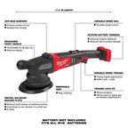 Milwaukee Tool M18 FUEL 21mm Random Orbital Polisher