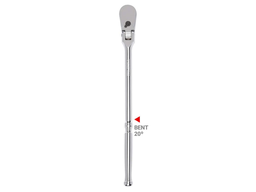 TEKTON 1/2 Inch Drive x 14 Inch Flex Head Bent Handle Long Ratchet | SRH23214 Main image