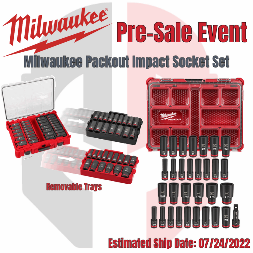 Milwaukee Packout 1/2” Deep Impact Socket Set Main image