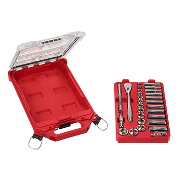 3/8in 28pc Ratchet and Socket Set in PACKOUT - SAE