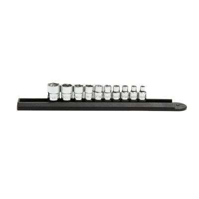 10 Piece 1/4" Drive 6 Point Stubby Socket Set SAE Main image