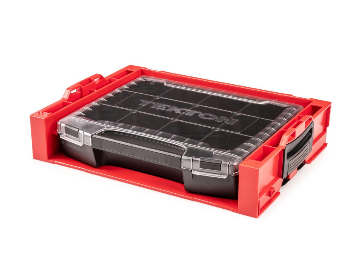 TEKTON Lidded Drawer (i-BOXX) with 12-Cavity Parts Tray and Stacking Drawer Rack | OLB94004