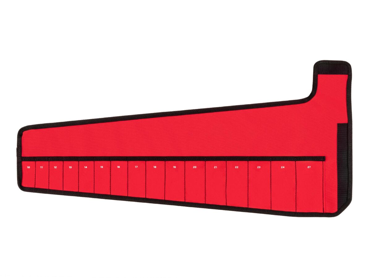 TEKTON 16-Tool Angle Head Wrench Pouch (Red, 10 - 27 mm) | OTP21205 Main image