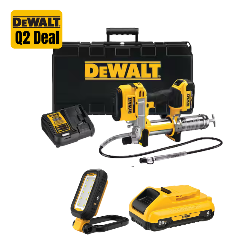 DeWalt 20V MAX* 2-Speed Grease Gun Kit w/ FREE Items Main image