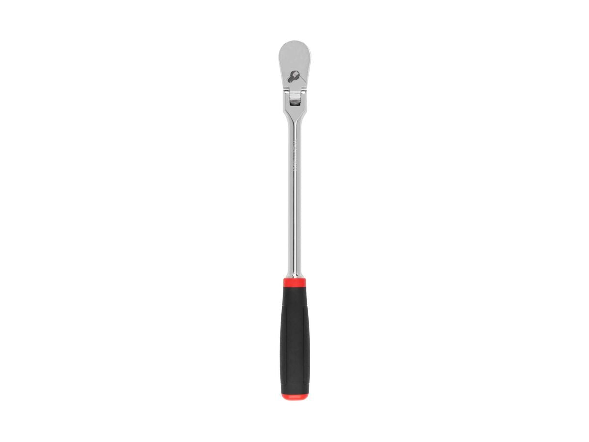TEKTON 3/8 Inch Drive x 12 Inch Flex Head Comfort Grip Long Ratchet | SRH22112
