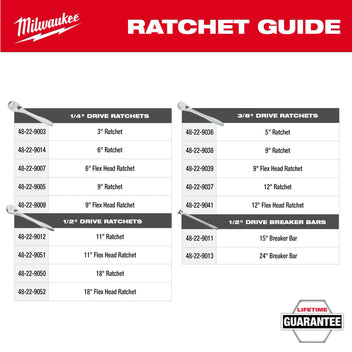 Milwaukee Tool 44 Piece 1/4 Inch Hex Drive Mini Flex Head Ratchet and Bit Set