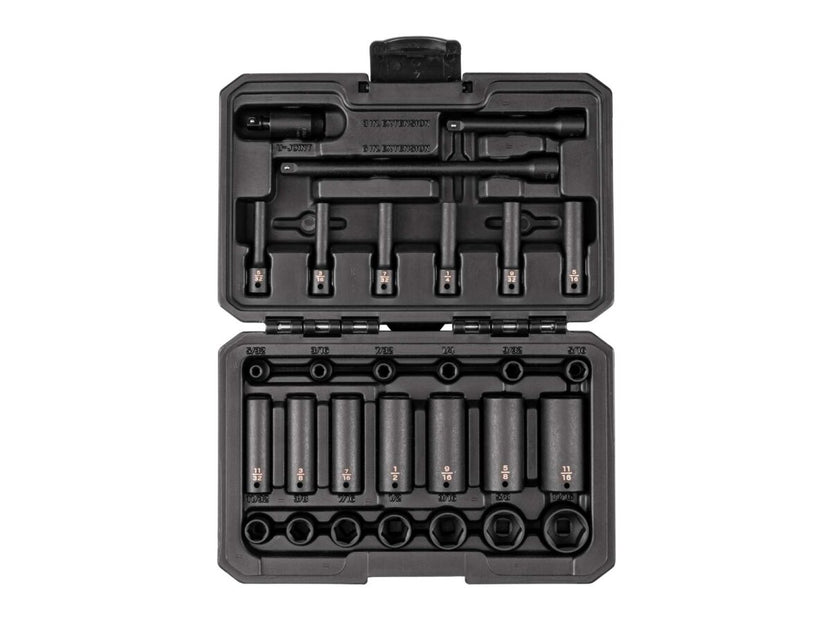 TEKTON 1/4 Inch Drive 6-Point Impact Socket Set with Case, 29-Piece (5/32-11/16 in.) | SID90401 Main image