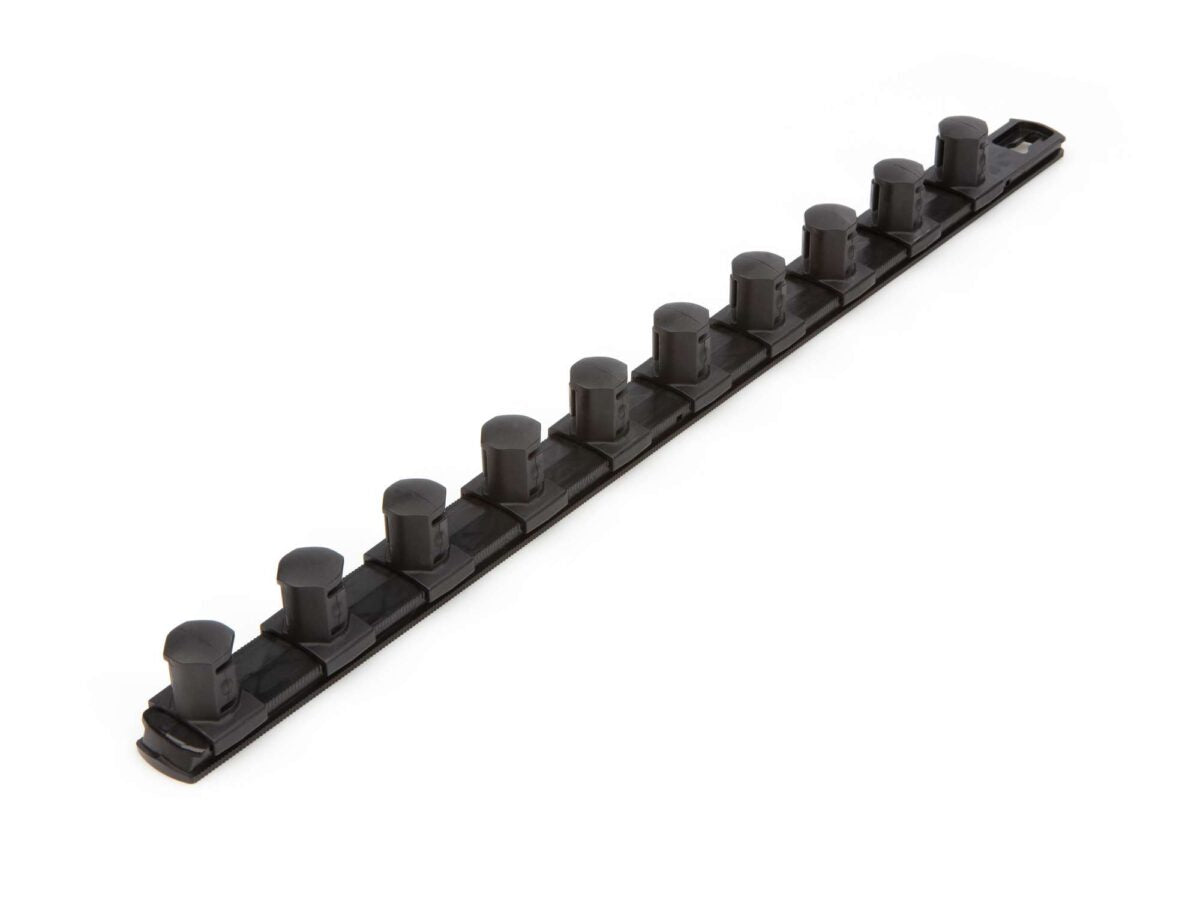 TEKTON 3/4 Inch Drive x 18 Inch Socket Rail, 10 Clips (Black) | OSR33210 Main image