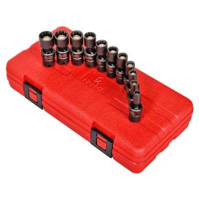 Sunex Tools 11-Piece 1/4 in. Drive 12-Point Metric Magnetic Universal Impact Socket Set