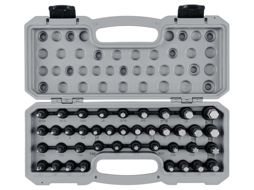 TEKTON 3/8 Inch Drive Hex, Torx, Triple Square Impact Bit Socket Set with Case (40-Piece) | SIB91301 Main image