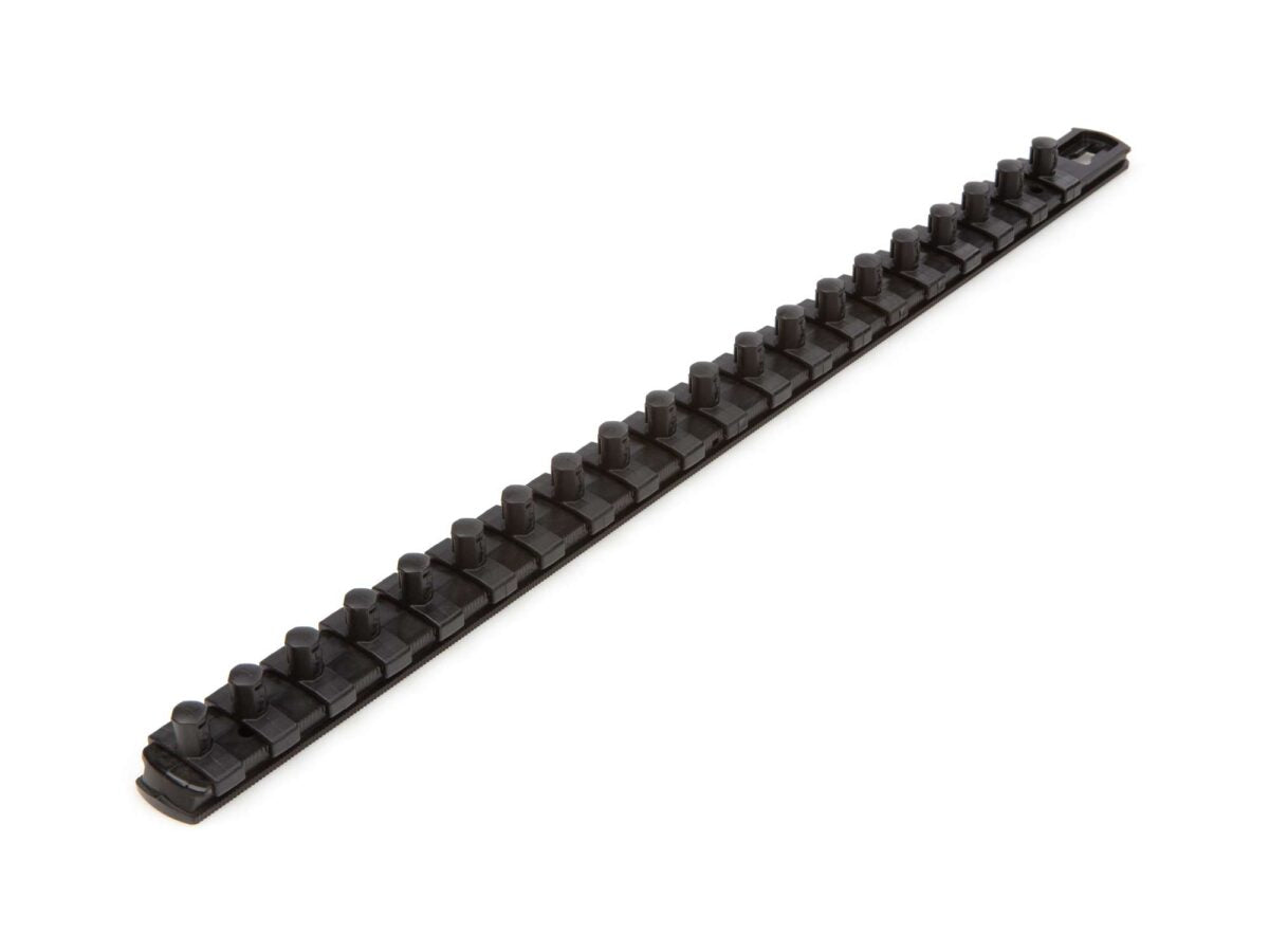 TEKTON 3/8 Inch Drive x 18 Inch Socket Rail, 20 Clips (Black) | OSR13220 Main image