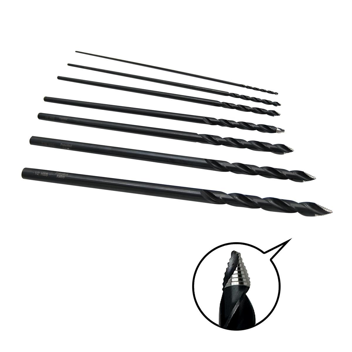 Astro Pneumatic ONYX 7pc TurboStep Aircraft Extension Length Drill Bit Set