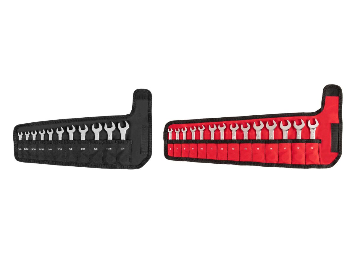 TEKTON Stubby Combination Wrench Set with Pouches, 25-Piece (1/4-3/4 in., 6-19 mm) | WCB94403 Main image