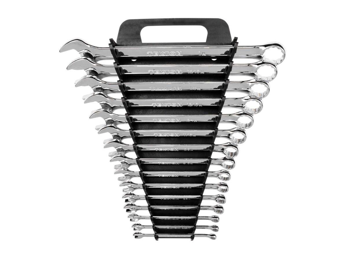 TEKTON Combination Wrench Set with Holder, 15-Piece (1/4-1 in.) | 18772 Main image