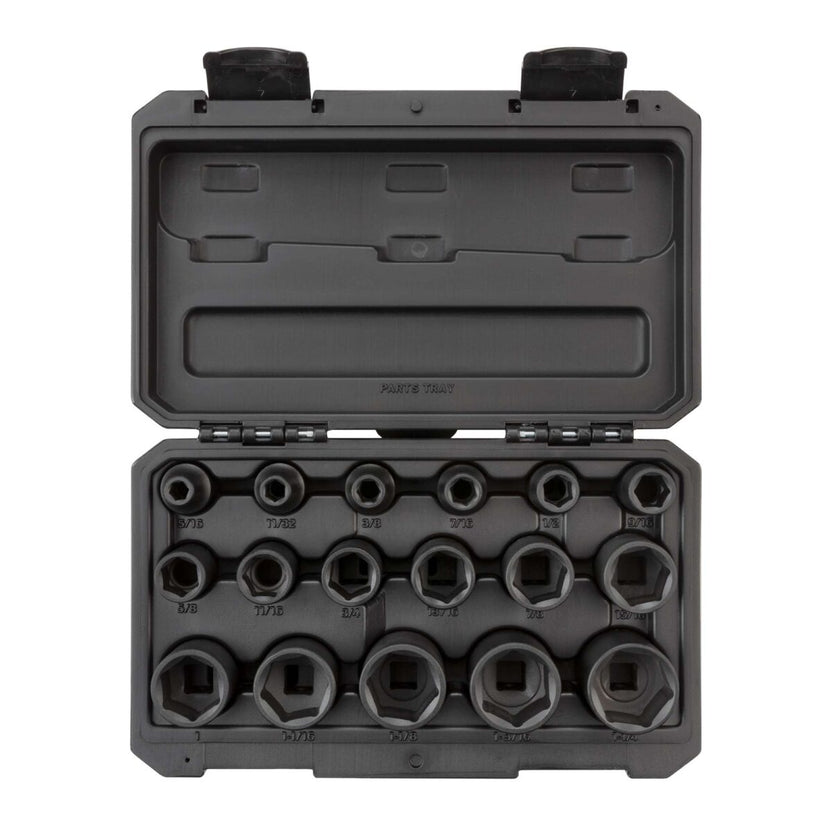 TEKTON 1/2 Inch Drive 6-Point Impact Socket Set with Case, 17-Piece (5/16 - 1-1/4 in.) | SID92301 Main image
