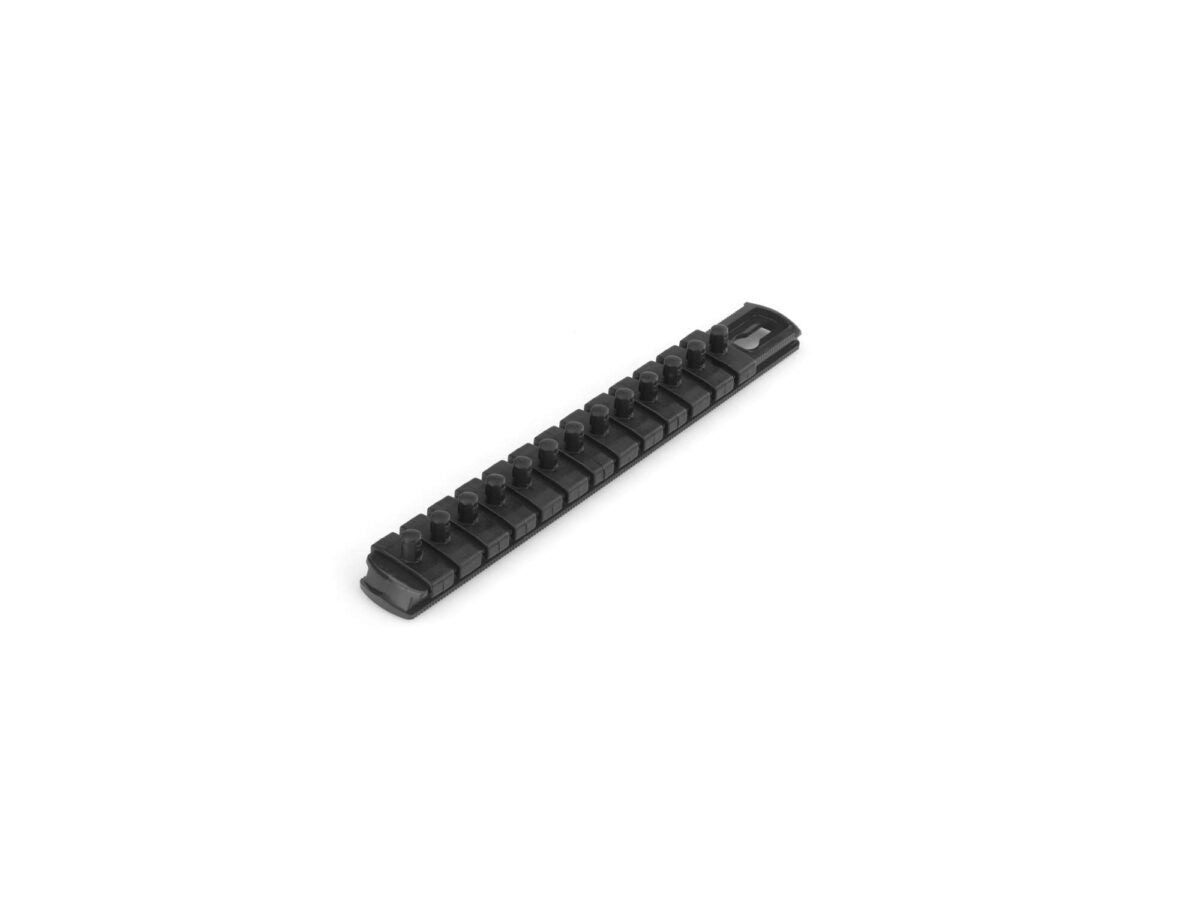 TEKTON 1/4 Inch Drive x 8 Inch Socket Rail, 13 Clips (Black) | OSR01213