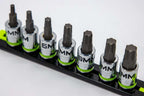 GripEdge 7-PC 3/8'' Dr Short Metric RPT Hex Driver Set