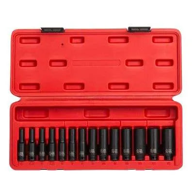 Sunex Tools 14-Piece 1/4 in. Drive Deep Metric Magnetic Impact Socket Set Main image