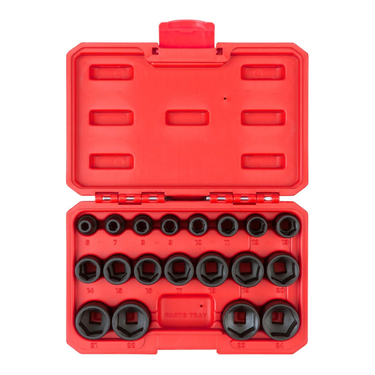 TEKTON 3/8 Inch Drive 6-Point Impact Socket Set with Case, 19-Piece (6-24 mm) | SID91302 Main image