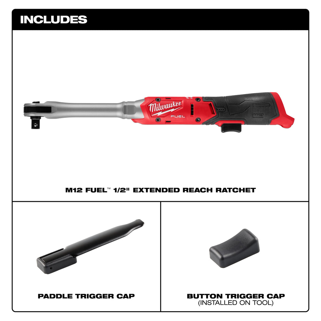 PREORDER: M12 FUEL™ 1/2" Extended Reach Ratchet