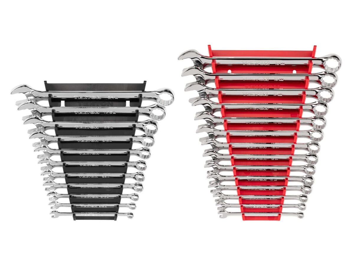 TEKTON Combination Wrench Set with Racks, 25-Piece (1/4-3/4 in., 6-19 mm) | WCB91303 Main image
