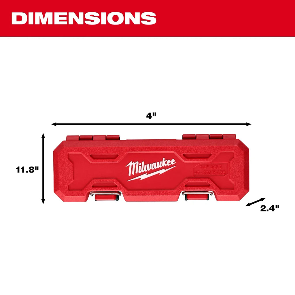 PREORDER: Milwaukee Tool 1/4 Inch Drive Click Torque Wrench 40-200 in-lbf