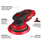 Milwaukee Tool Milwaukee Tool M12 FUEL 6 Inch Lithium-Ion Brushless Cordless 6 in. Random Orbital Sander (3/16 Inch Orbit) Kit