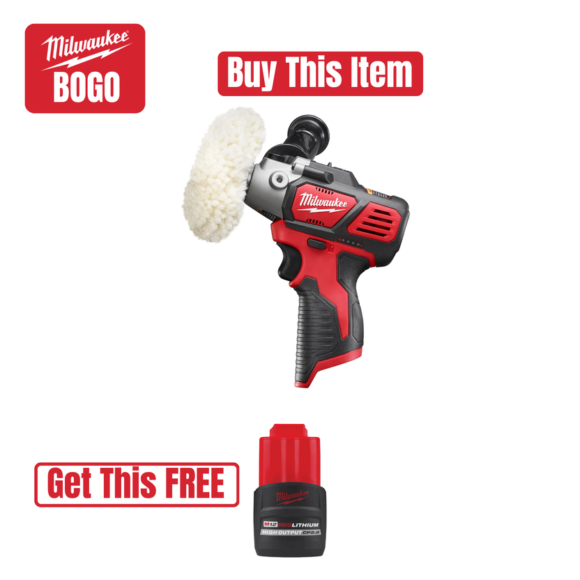 Milwaukee Tool M12 Variable Speed Polisher/Sander w/ FREE 2.5 High Output Battery Main image
