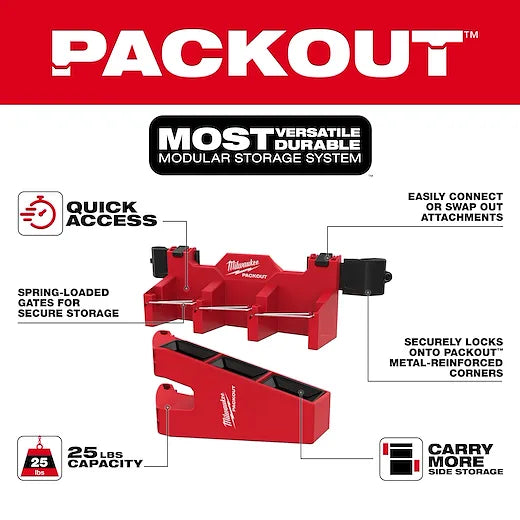 Milwaukee Tool PACKOUT Tool Box Long Tool Holder Attachment