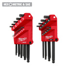 22-Key Ball End L-Key Set - SAE/Metric