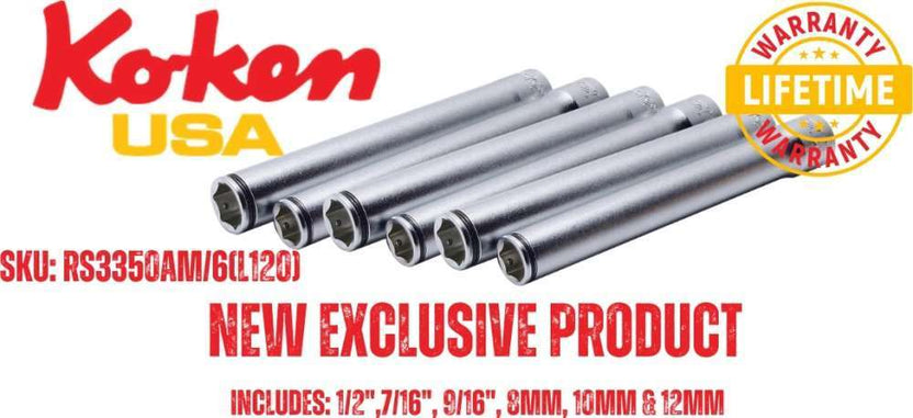 Exclusive 6 PC. Extra Deep Nut Grip Socket Set Main image