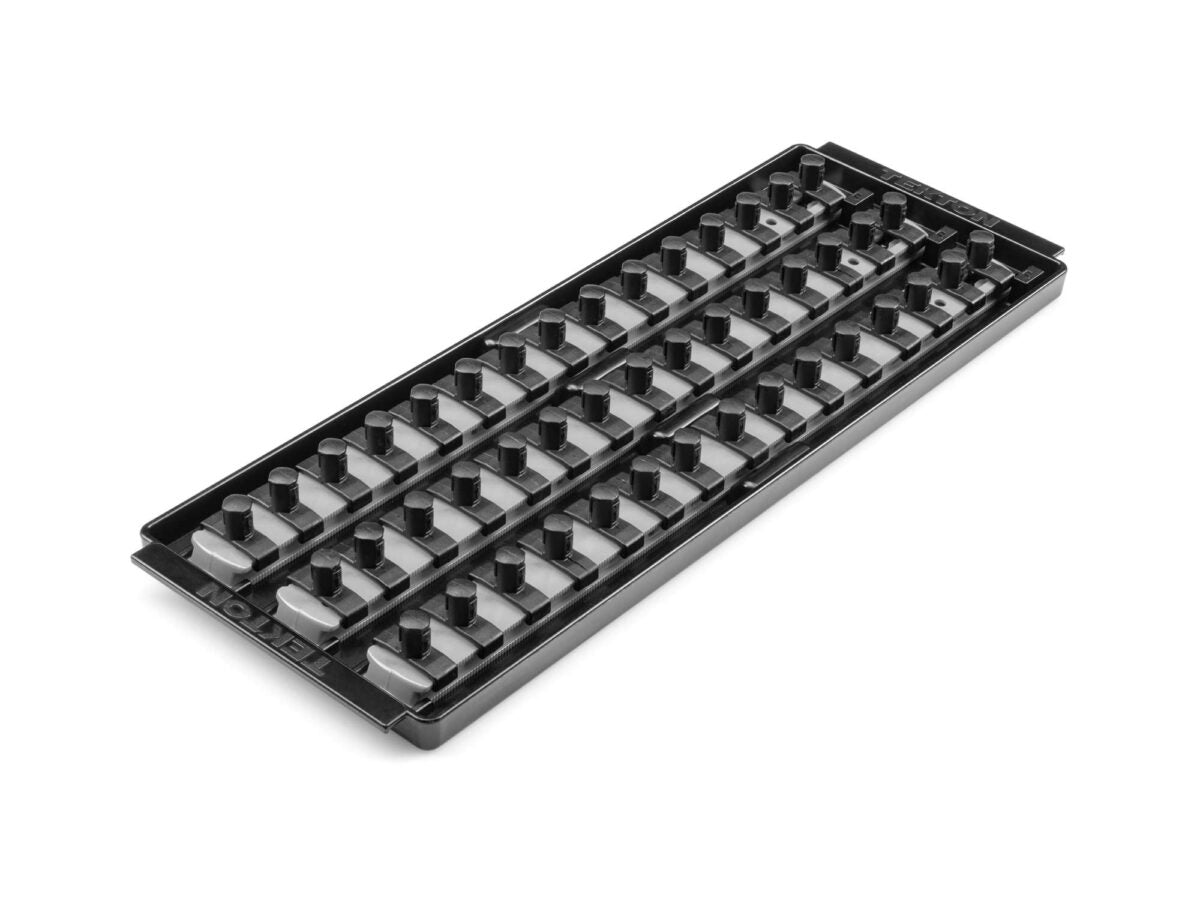TEKTON 3/8 Inch Drive 3-Rail Socket Organizer Set, Gray (45-Tool) | OST16345 Main image
