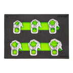 6 PC. 3/8'' DR. RATCHETING FLARE NUT WRENCH SET