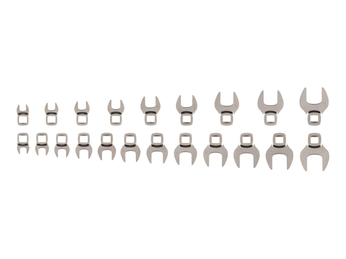 TEKTON 3/8 Inch Drive Crowfoot Wrench Set, 21-Piece (5/16-3/4 in., 8-19 mm) | WCF93301