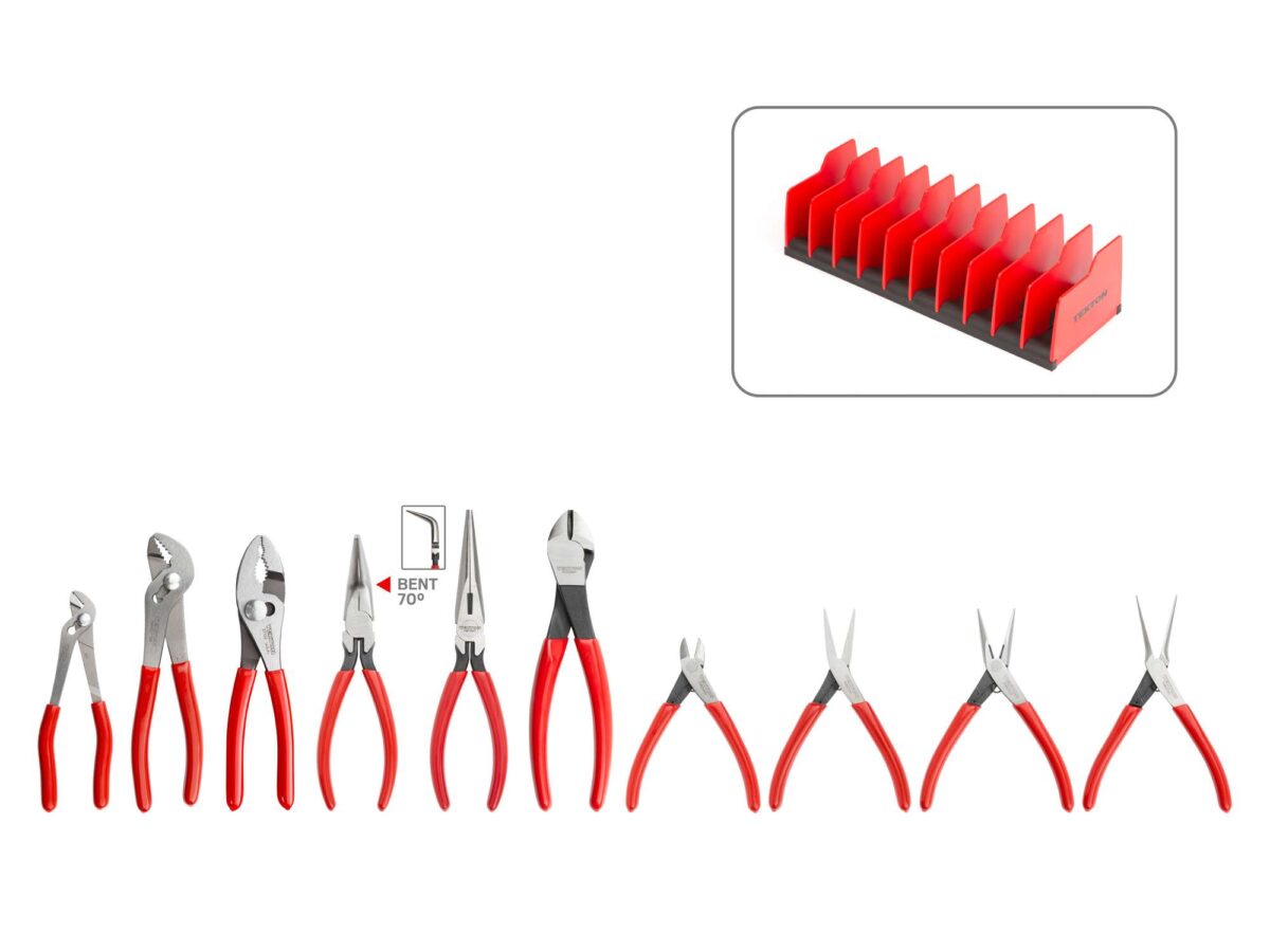 TEKTON Gripping, Cutting, Mini Pliers Set with Rack (10-Piece) | PLR99204 Main image
