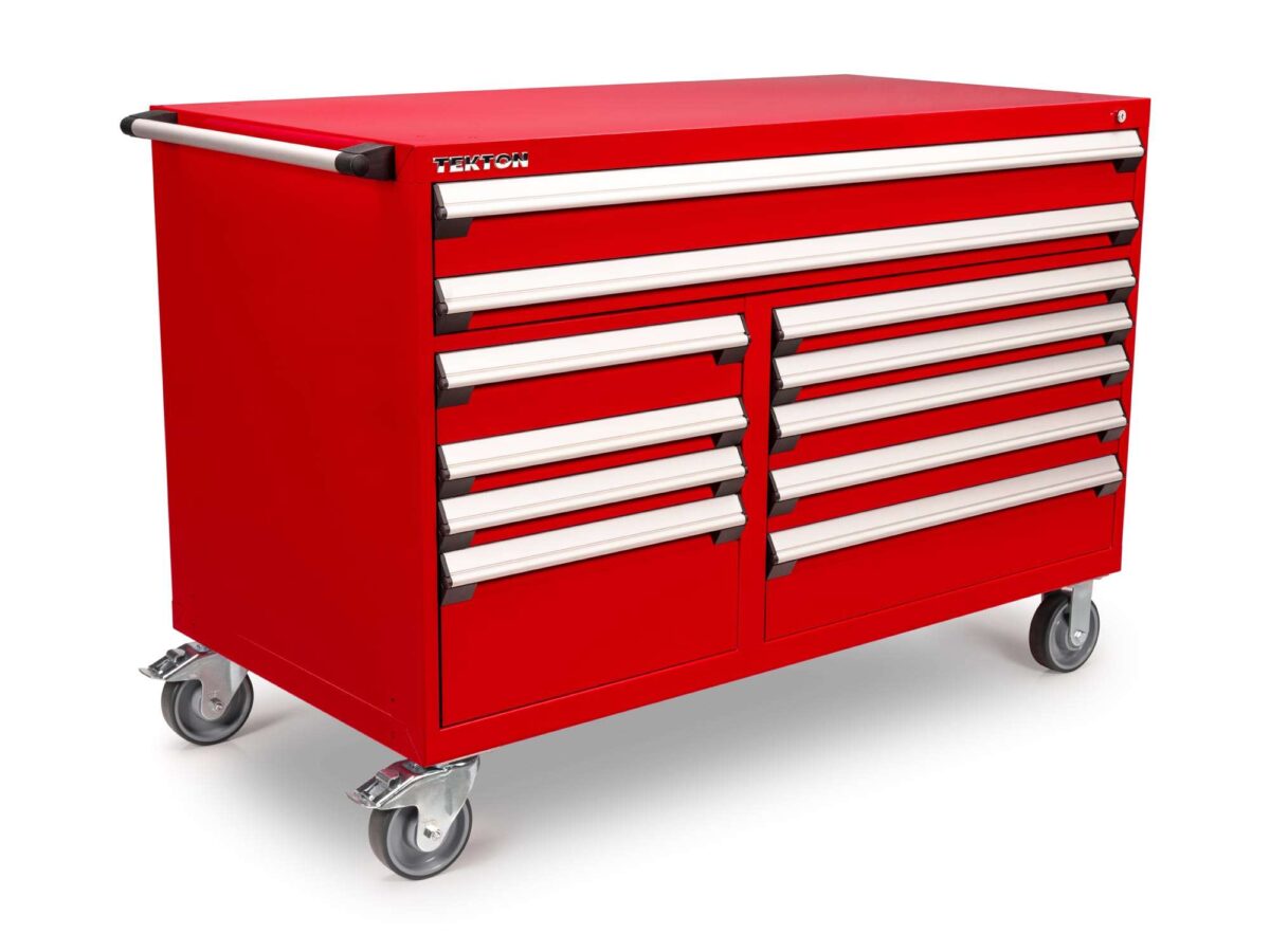 TEKTON 11-Drawer 40/60 Split Bank Tool Cabinet, Red (60 W x 30 D x 41.5 H in.) | OCL64200