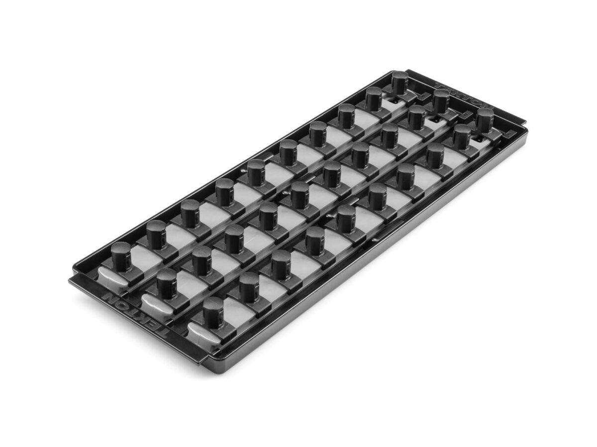 TEKTON 1/2 Inch Drive 3-Rail Socket Organizer Set, Gray (30-Tool) | OST26330