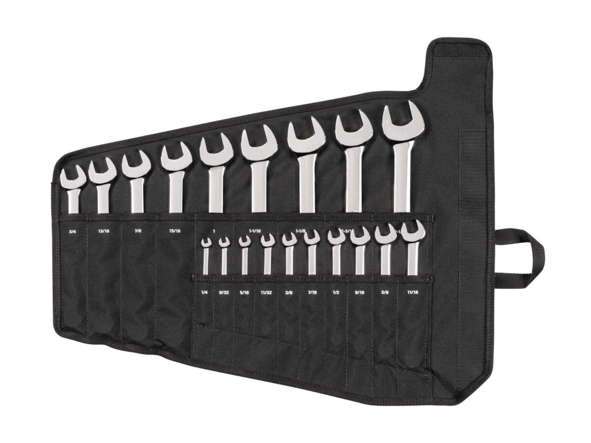 TEKTON Combination Wrench Set with Pouch, 19-Piece (1/4 - 1-1/4 in.) | WCB94103 Main image