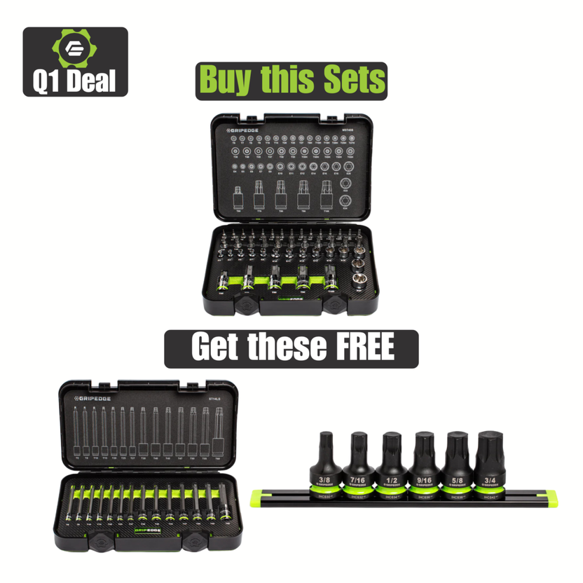 Grip Edge Tools 45-PC Master RPT Star Driver Set w/ TWO Free Items Main image