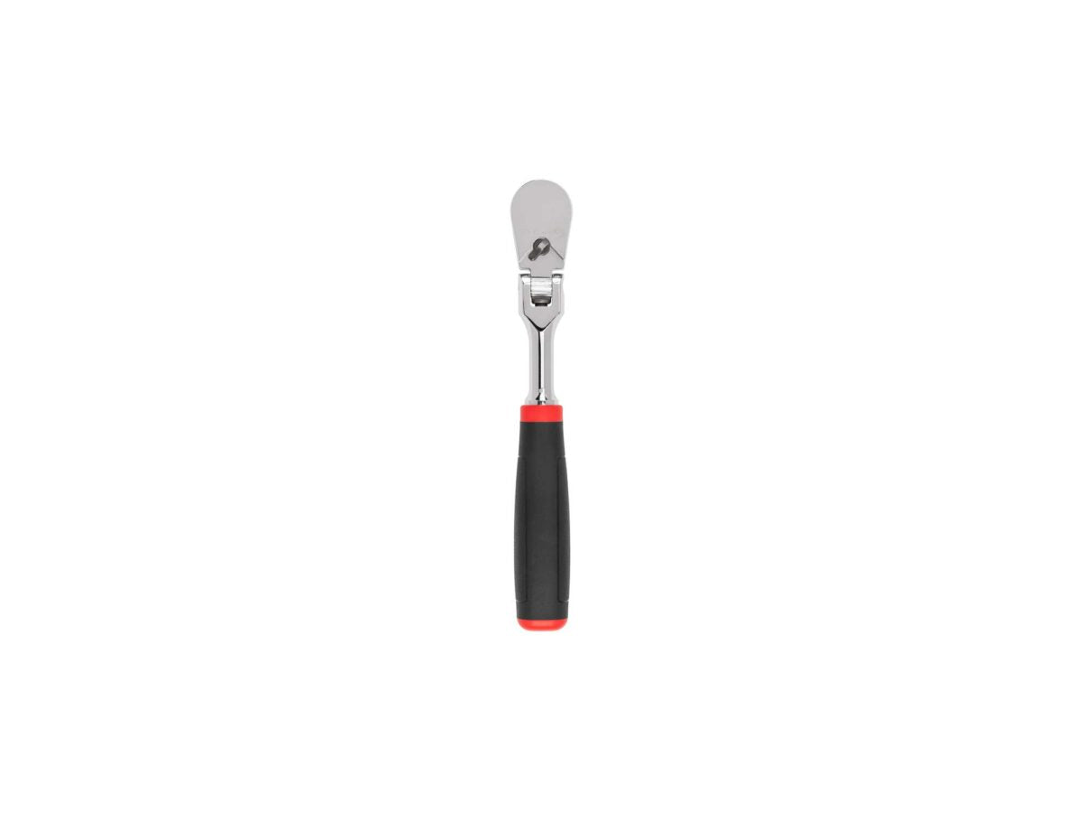TEKTON 3/8 Inch Drive x 8 Inch Flex Head Comfort Grip Ratchet | SRH22108