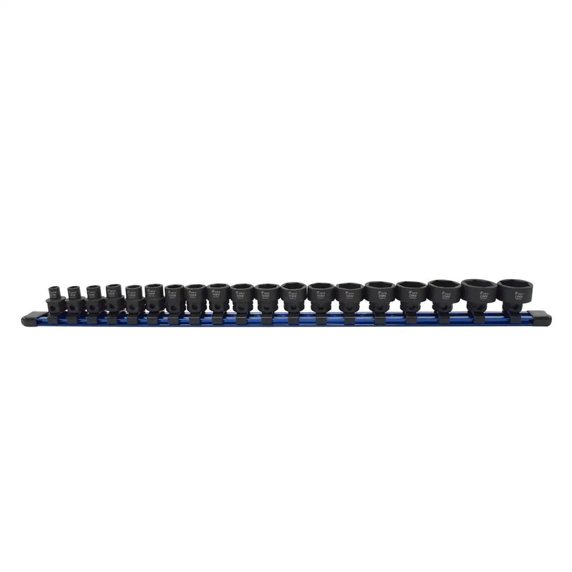 Astro Pneumatic 19pc 3/8" Drive Low Profile Nano Impact Socket 6-24mm - No Skips Main image